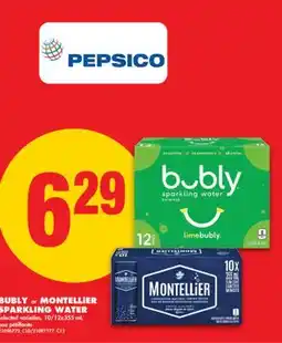 No Frills BUBLY OR MONTELLIER SPARKLING WATER, 10/12x355 mL offer
