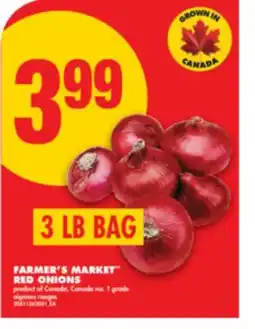 No Frills FARMER'S MARKET RED ONIONS, 3 LB BAG offer