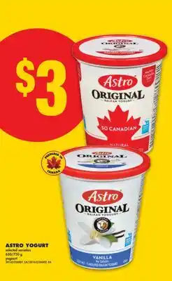 No Frills ASTRO YOGURT, 650/750 g offer