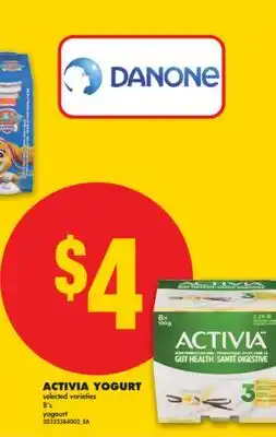 No Frills ACTIVIA YOGURT, 8's offer