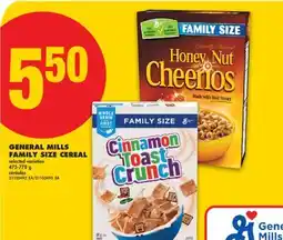No Frills GENERAL MILLS FAMILY SIZE CEREAL, 475-778 g offer