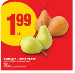 No Frills BARTLETT or BOSC PEARS offer