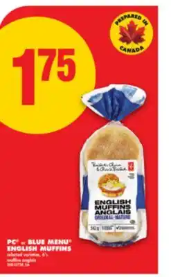 No Frills PC or BLUE MENU ENGLISH MUFFINS, 6' s offer