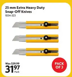 Home Hardware 25 mm Extra Heavy Duty Snap-Off Knives offer