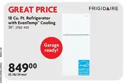 Home Hardware 18 Cu. Ft. Refrigerator with EvenTemp Cooling offer