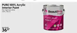 Home Hardware PURE 100% Acrylic Interior Paint offer
