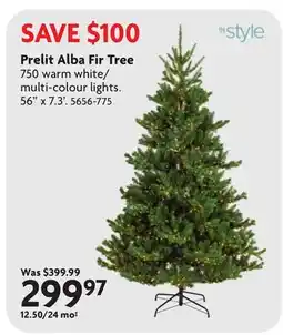 Home Hardware Prelit Alba Fir Tree offer