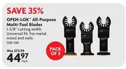 Home Hardware OPEN-LOK All-Purpose Multi-Tool Blades offer