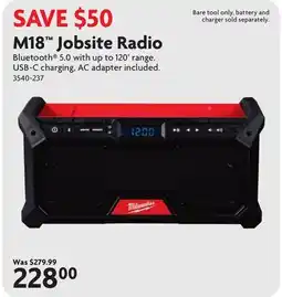 Home Hardware M18 Jobsite Radio offer