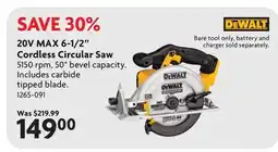 Home Hardware 20V MAX 6-1/2 Cordless Circular Saw offer