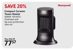 Home Hardware Compact Ceramic Tower Heater offer