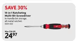 Home Hardware 14-in-1 Ratcheting Multi-Bit Screwdriver offer