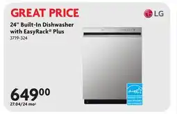 Home Hardware 24 Built-In Dishwasher with EasyRack Plus offer