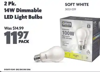 Home Hardware 14W Dimmable LED Light Bulb offer
