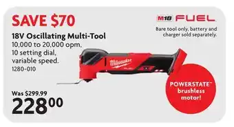 Home Hardware 18V Oscillating Multi-Tool offer
