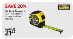 Home Hardware 30' Tape Measure offer