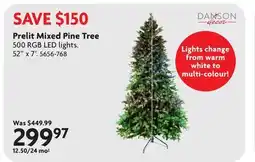 Home Hardware Prelit Mixed Pine Tree offer