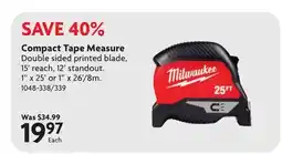Home Hardware Compact Tape Measure offer