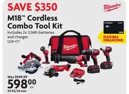 Home Hardware M18 Cordless Combo Tool Kit offer