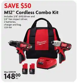 Home Hardware M12 Cordless Combo Kit offer
