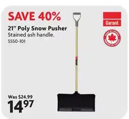 Home Hardware 21 Poly Snow Pusher offer
