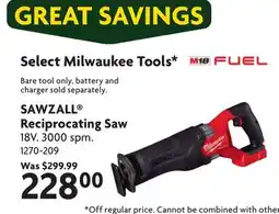 Home Hardware SAWZALL Reciprocating Saw offer