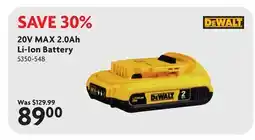 Home Hardware 20V MAX 2.0Ah Li-Ion Battery offer