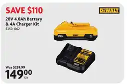 Home Hardware 20V Max Lithium-Ion Compact 4.0 Ah Battery & Charger Starter Kit offer