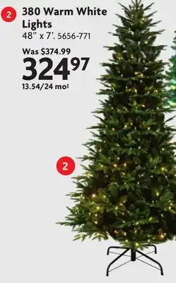 Home Hardware Prelit Trees 380 Warm White Lights offer