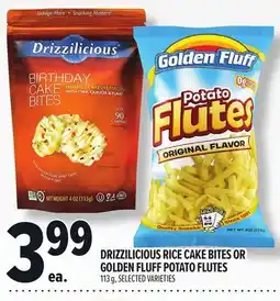 Metro DRIZZILICIOUS RICE CAKE BITES OR GOLDEN FLUFF POTATO FLUTES offer