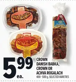 Metro CROWN DANISH BABKA, CROWN OR ACHVA ROGALACH offer