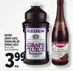 Metro KEDEM GRAPE JUICE, SPARKLING OR SPRING JUICE offer