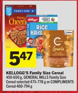 Foodland KELLOGG'S Family Size Cereal offer