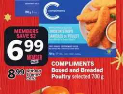 Foodland COMPLIMENTS Boxed and Breaded Poultry offer