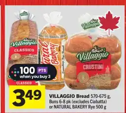 Foodland VILLAGGIO Bread or Natural Bakery Rye offer