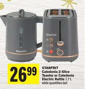Foodland STARFRIT Caledonia 2-Slice Toaster or Caledonia Electric Kettle offer