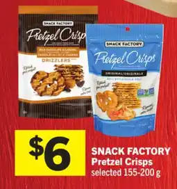 Foodland SNACK FACTORY Pretzel Crisps offer