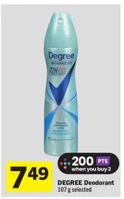 Foodland DEGREE Deodorant offer