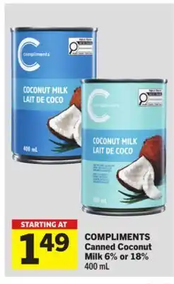 Foodland COMPLIMENTS Canned Coconut Milk offer