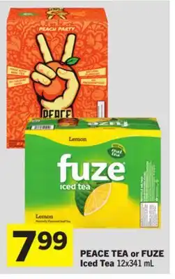Foodland PEACE TEA or FUZE Iced Tea offer