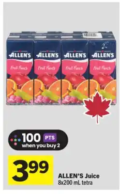 Foodland ALLEN'S Juice offer