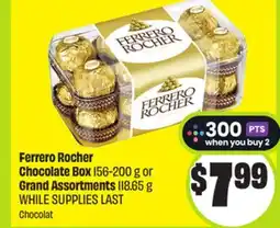 FreshCo Ferrero Rocher Chocolate Box 156-200 g or Grand Assortments 118.65 g offer