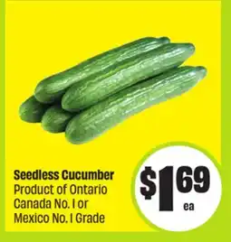 FreshCo Seedless Cucumber Product of Ontario Canada No. 1 or Mexico No. 1 Grade offer