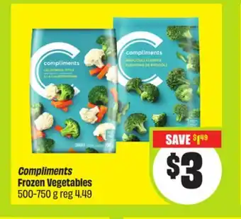 FreshCo Compliments Frozen Vegetables 500-750 g offer