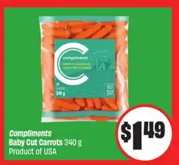 FreshCo Compliments Baby Cut Carrots 340 g Product of USA offer