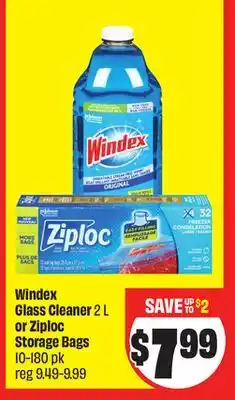 FreshCo Windex Glass Cleaner 2 or Ziploc Storage Bags 10-180 pk offer