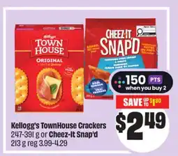 FreshCo Kellogg's TownHouse Crackers 247-391 g or Cheez-It Snap'd 213 g offer