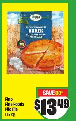 FreshCo Fino Fine Foods Filo Pie 1.15 kg offer