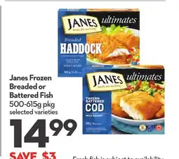 Longo's Frozen Breaded or Battered Fish offer