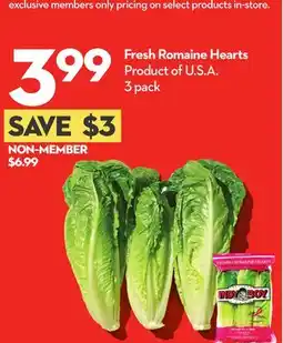 Longo's Fresh Romaine Hearts offer
